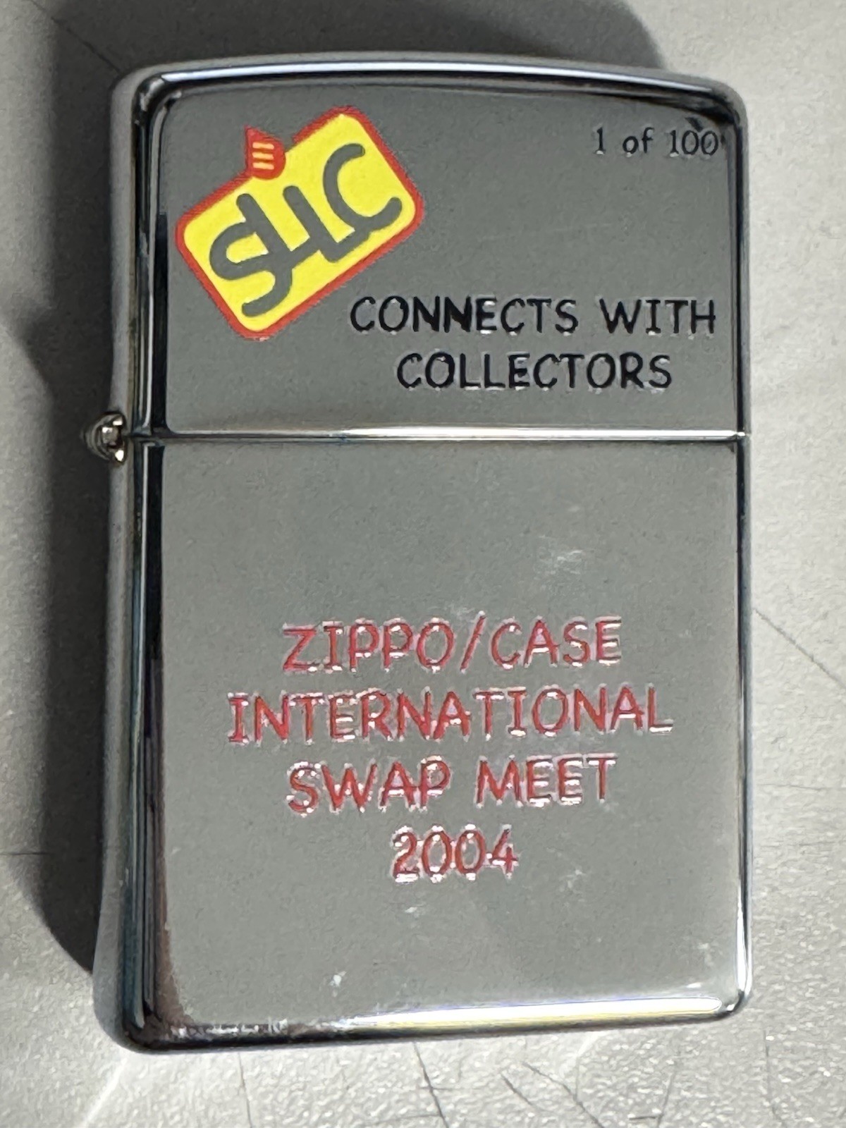 ZIPPO 2004 SLLC SWAP MEET LIMITED ED. 1/100 CHROME LIGHTER SEALED IN BOX G16