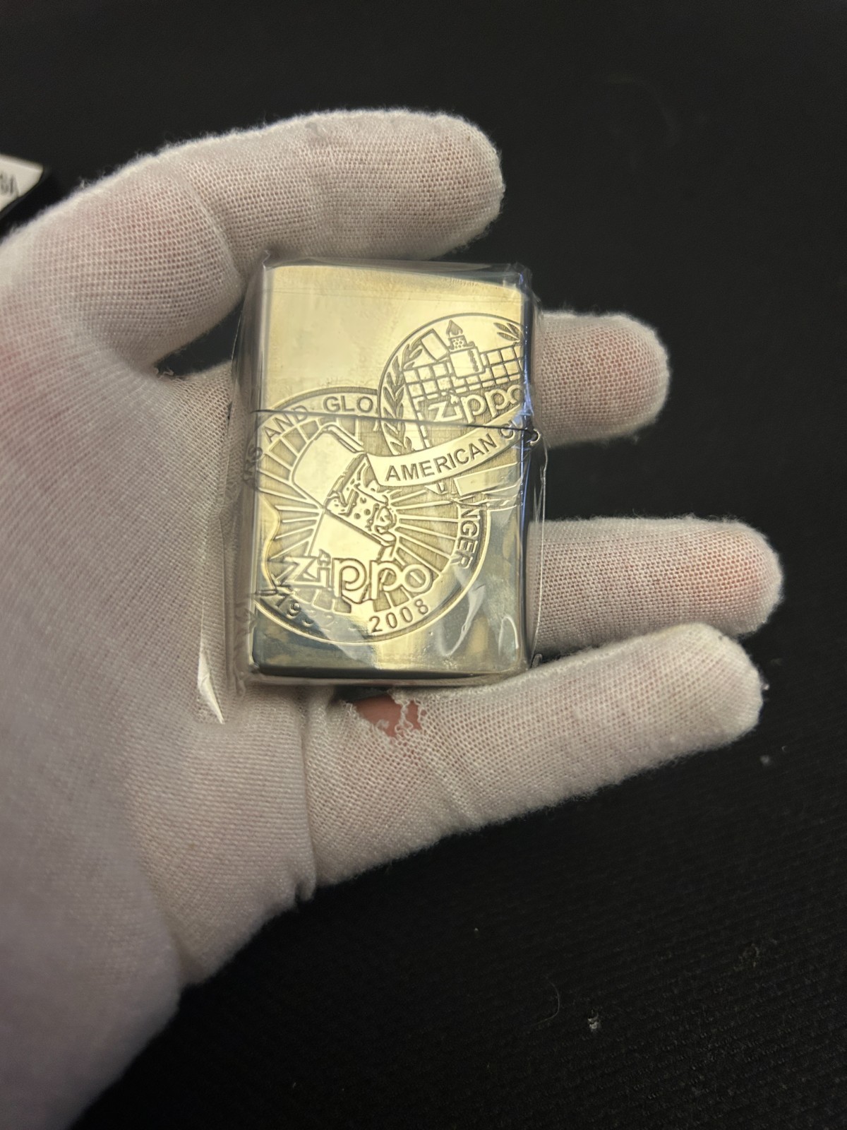 Zippo Silver Lighter Windy Girl American Pin-Up Classic