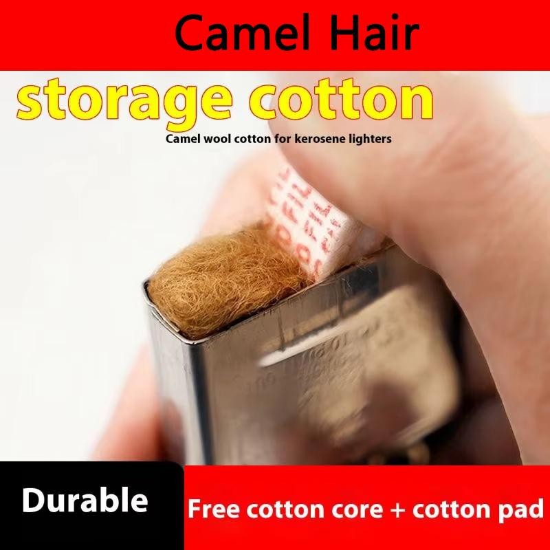 Camel Wool Cotton Wick Pads 3-pack for Zippo Lighter Insert Replace