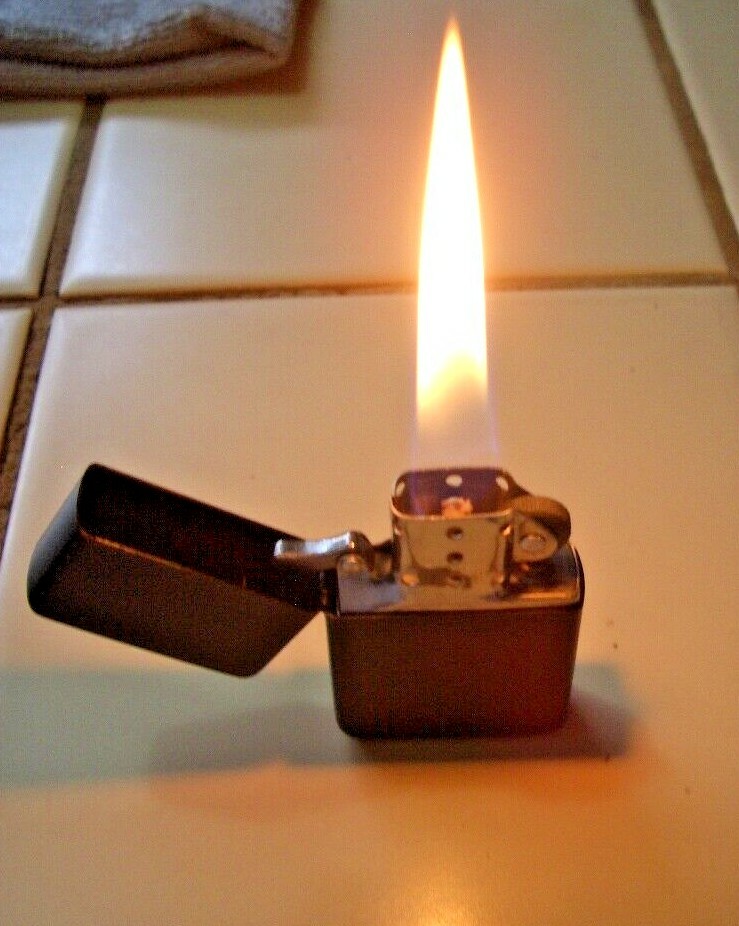 American Flag & Eagle Steel Oil Lighter (Pure Black)