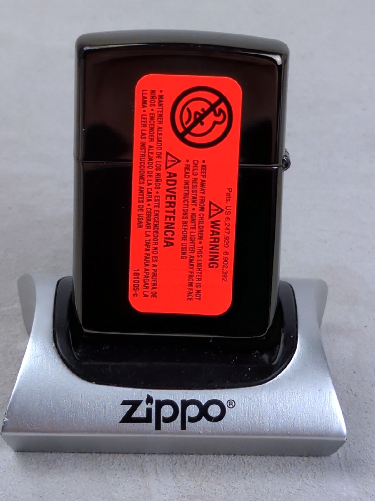 Zippo 49117 SPLIT FACE DESIGN on High Polish Black Windproof Lighter MARCH 2019
