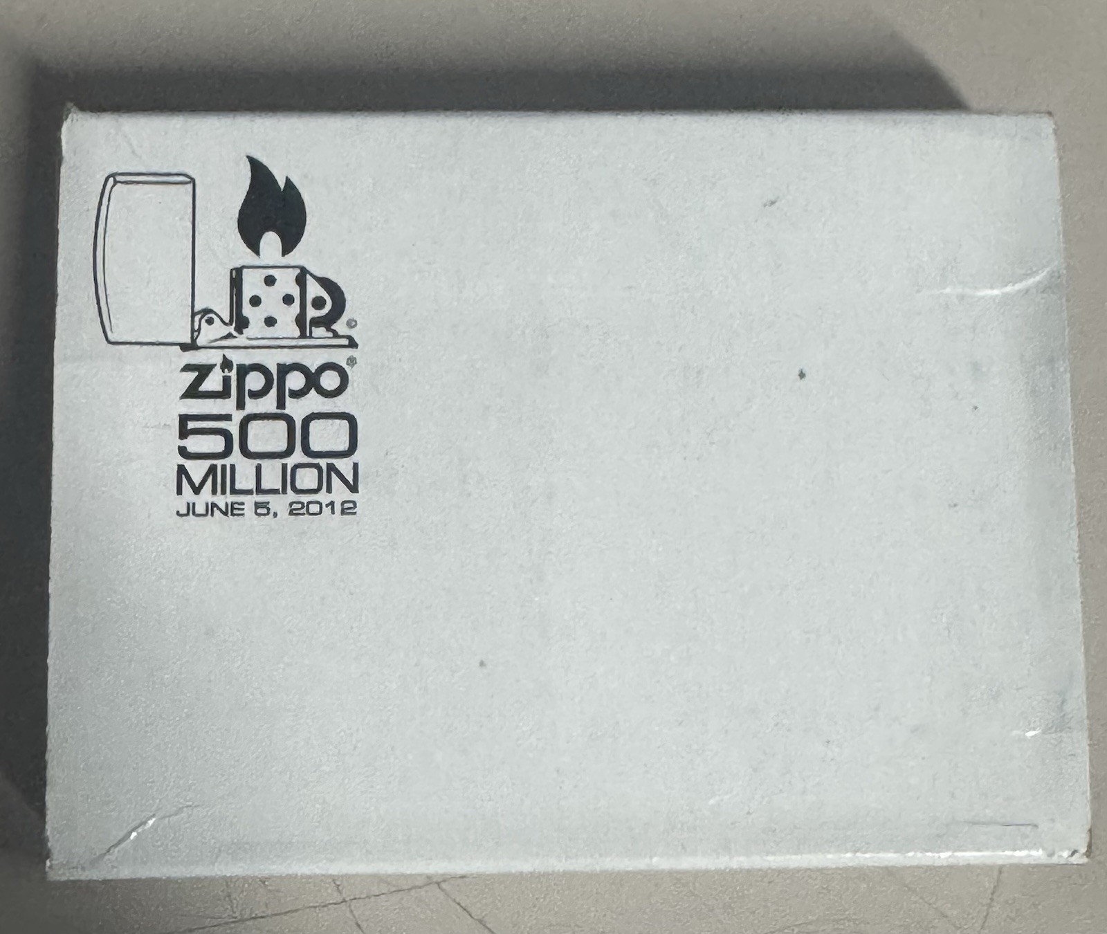 ZIPPO 2012 500 MILLION LIMITED EDITION BRUSHED CHROME LIGHTER SEALED IN BOX #537