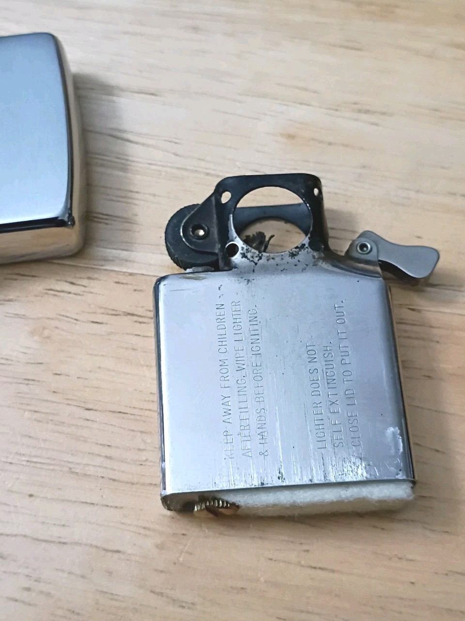 Vintage 1988 Brushed Chrome Zippo Smoking Pipe Lighter