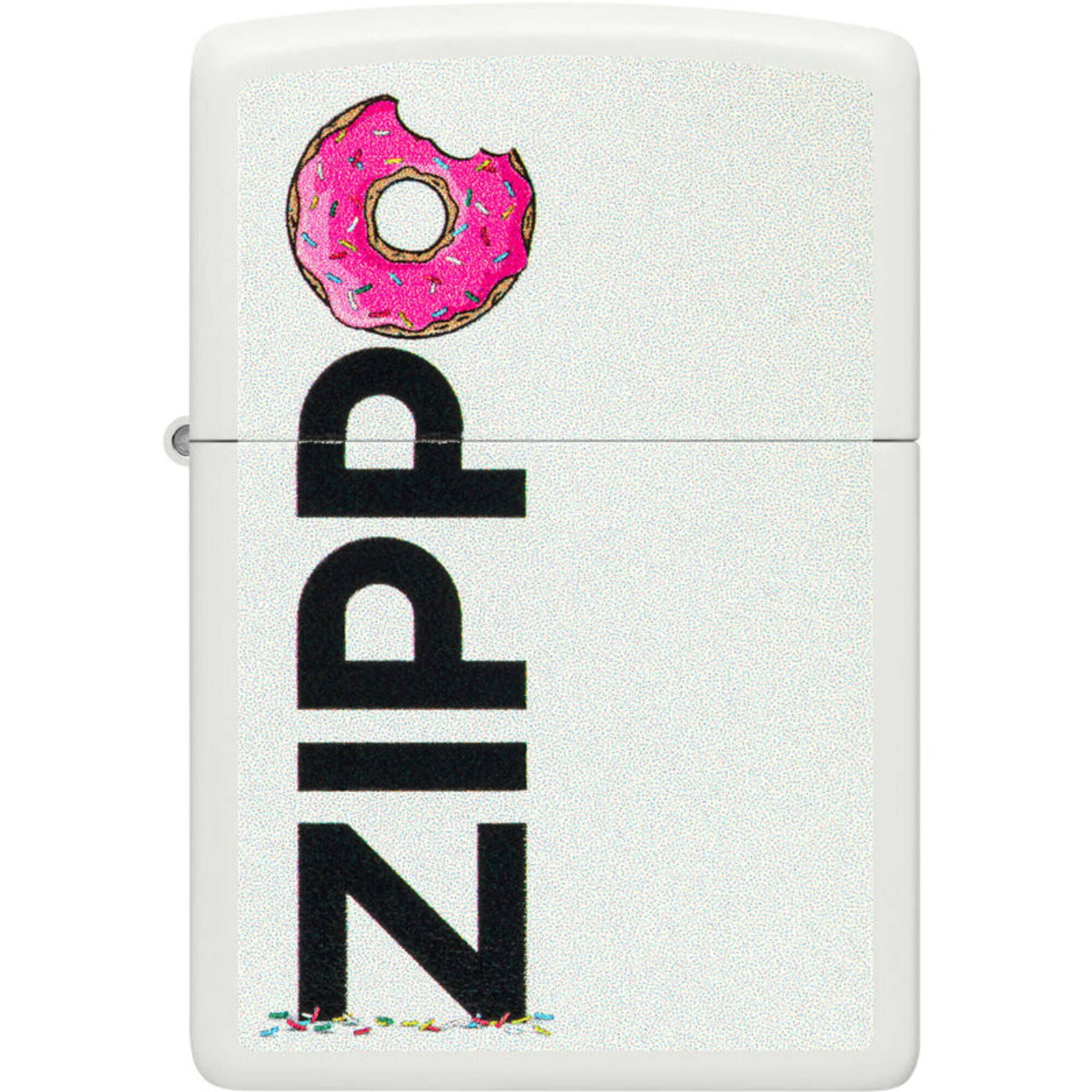 Zippo Windproof Pocket Lighter Frosted Zippo Design White Matte Finish 46240