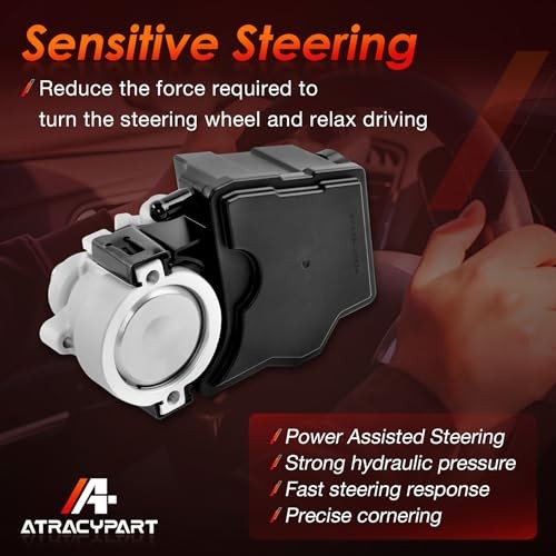 Power Steering Pump, with Reservoir, Compatible with 1998 1999 2000 2001 2002