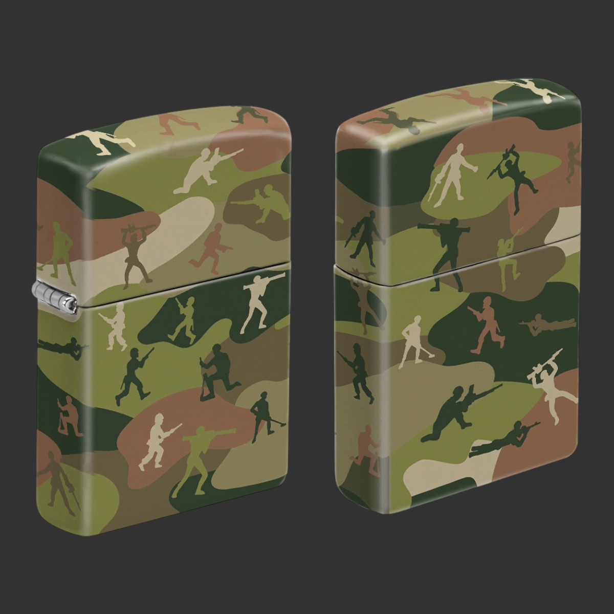 Original Riley’s 66 Camo Soldiers Zippo Lighter – Nostalgic Military Design