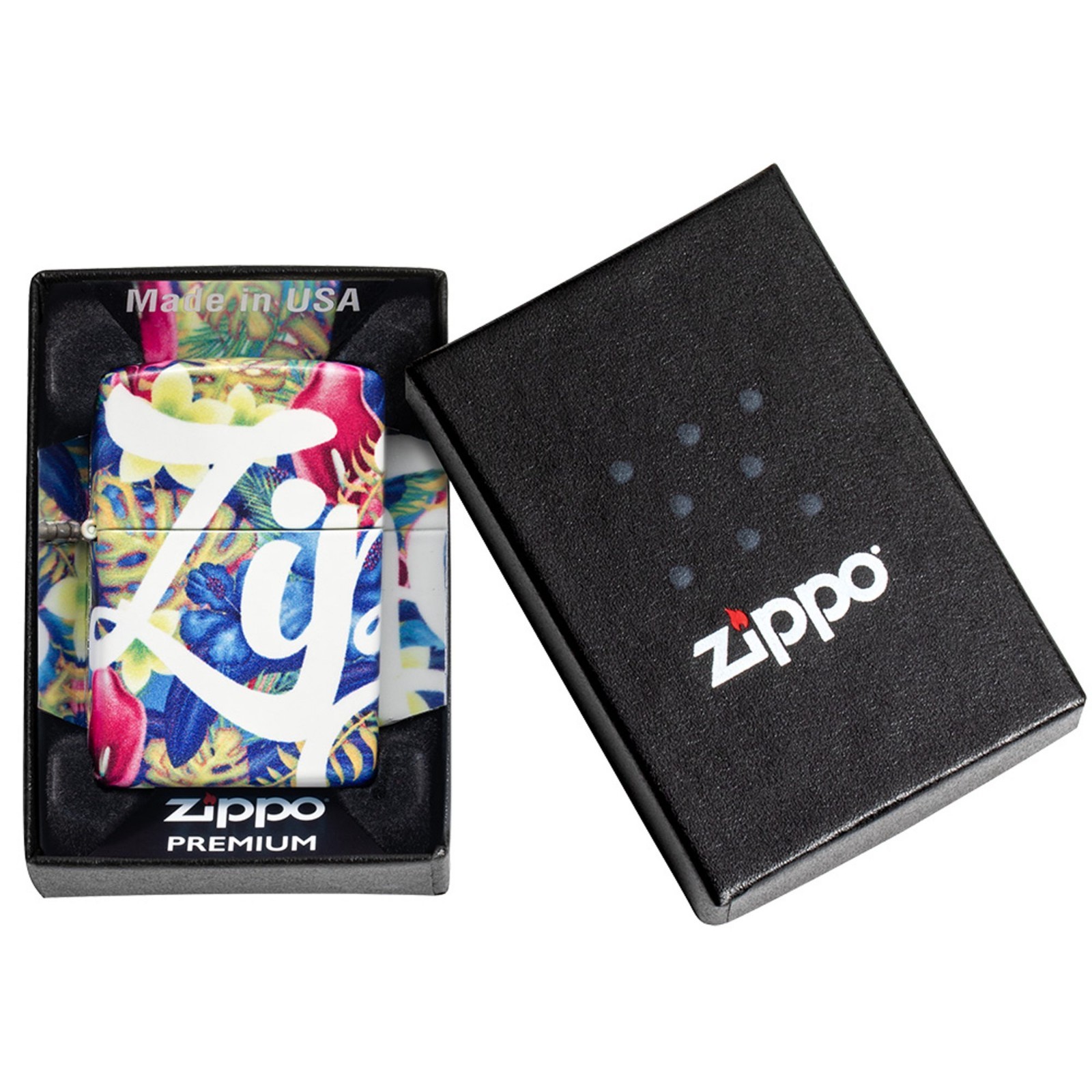 Zippo 49436 Colorful Floral Design Windproof Pocket Lighter New