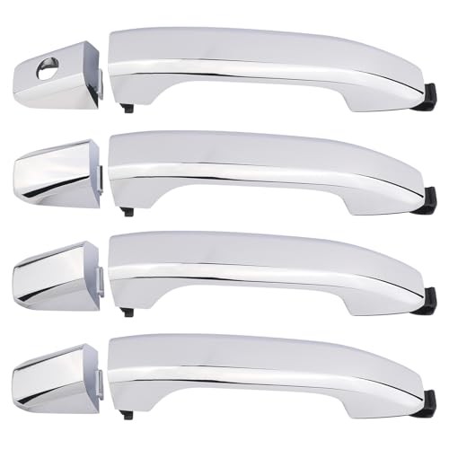 APPERFiT Exterior Door Handles w/Gaskets Set Compatible with 2014-2020 Chrome