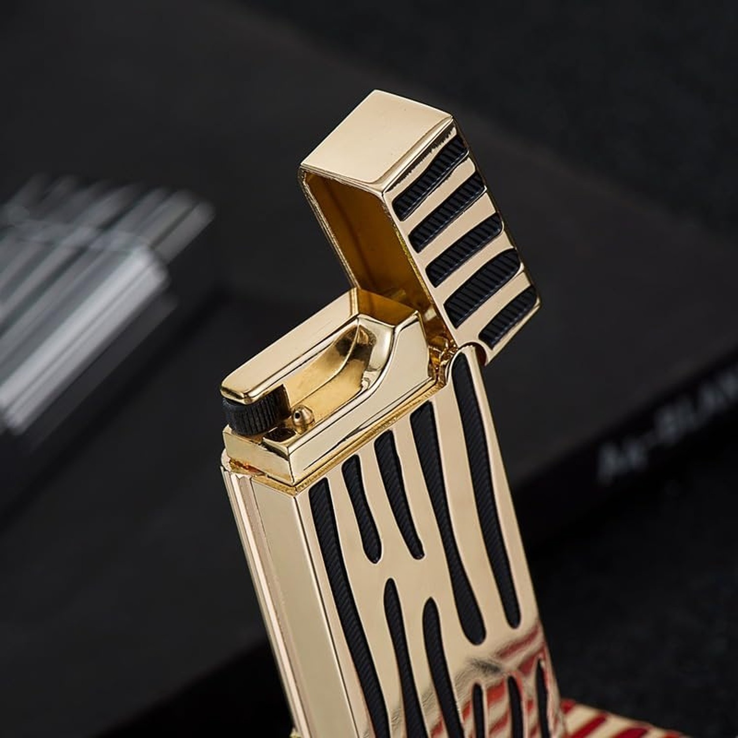 Classic Narrow Butane Lighter Metal Side Slide Lgnition Refillable Soft Flame…