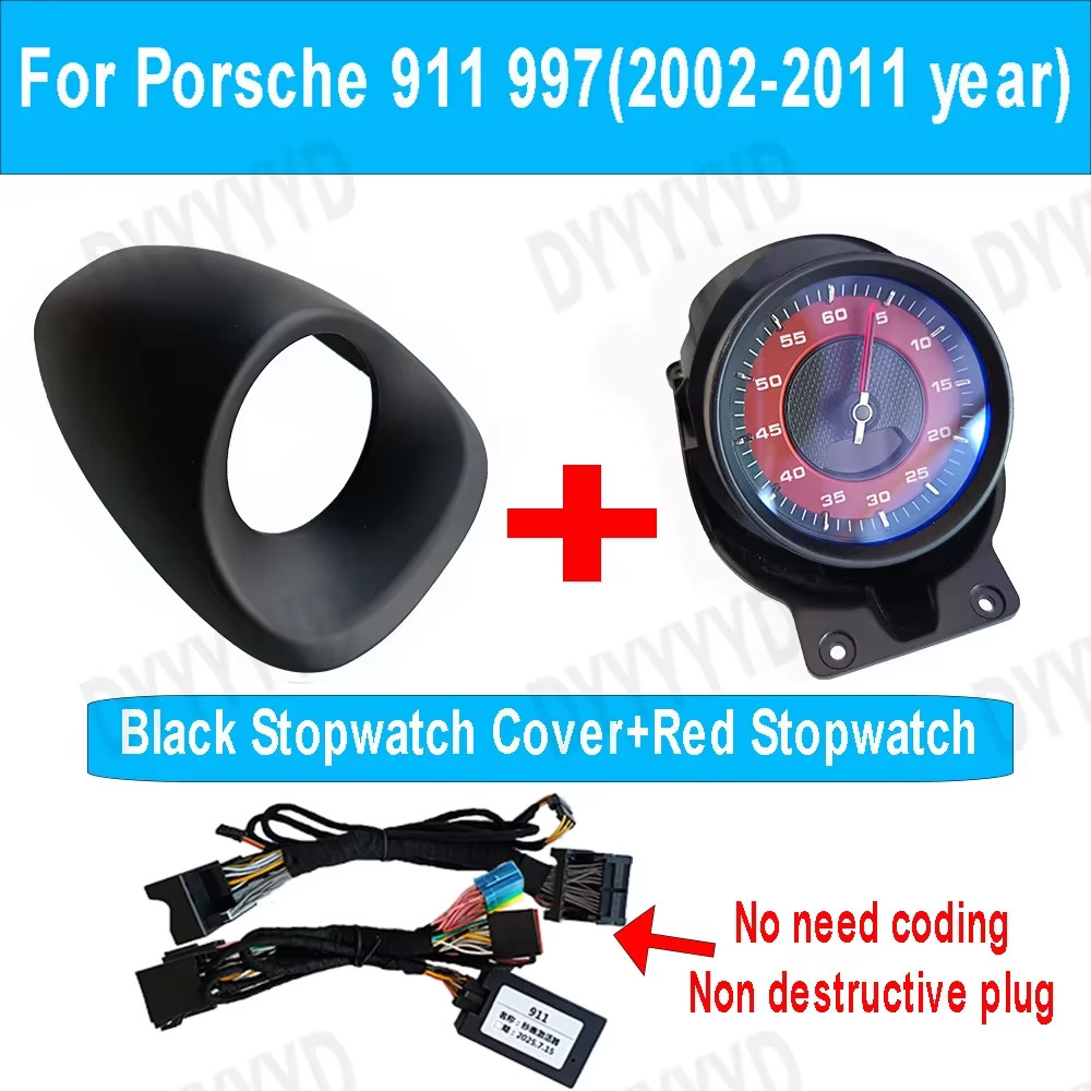 Car Stopwatch For Porsche 911 997 Carrera 987 Cayman 2006-2012 Console Dashboard