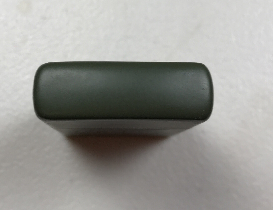 RARE Vintage Working Zippo Classic Style Army Green Painted Harley Davidson Logo