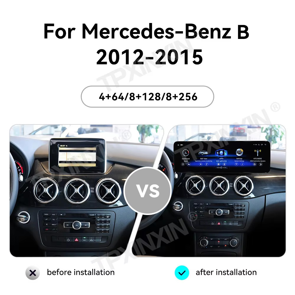 14.9 Inch Carplay Android 13 For Mercedes Benz B Class W246 B180 B200 2013-2015