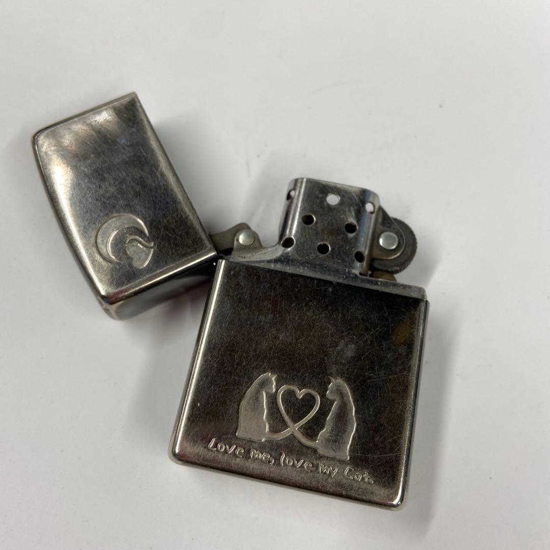 Zippo Love Me Love My Cat Lighter Unused No Case 5.5cm