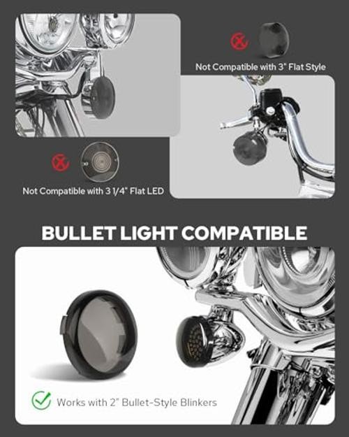 1157 2″ Bullet Rear Turn Signal Lights 1156 bullet led motorcycle blinkers
