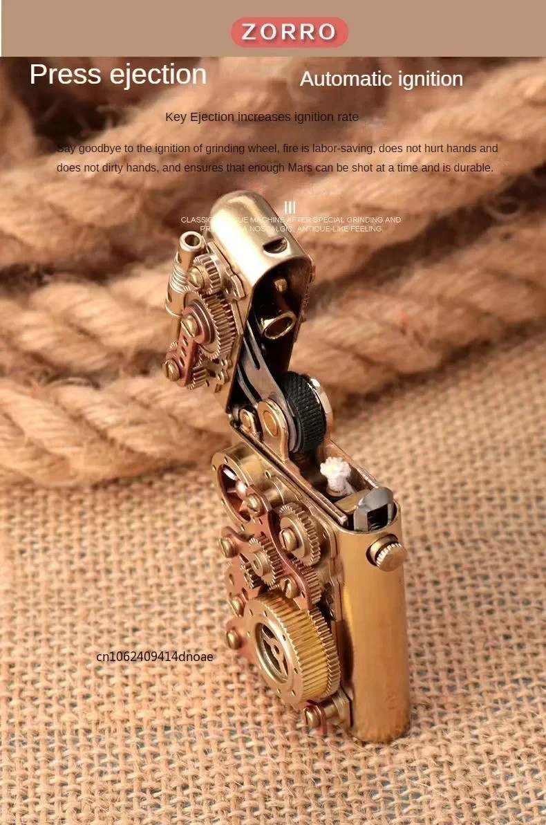 Metal Flip Lighter Refillable Butane Classic Pocket Lighter Outdoor Durable Retr