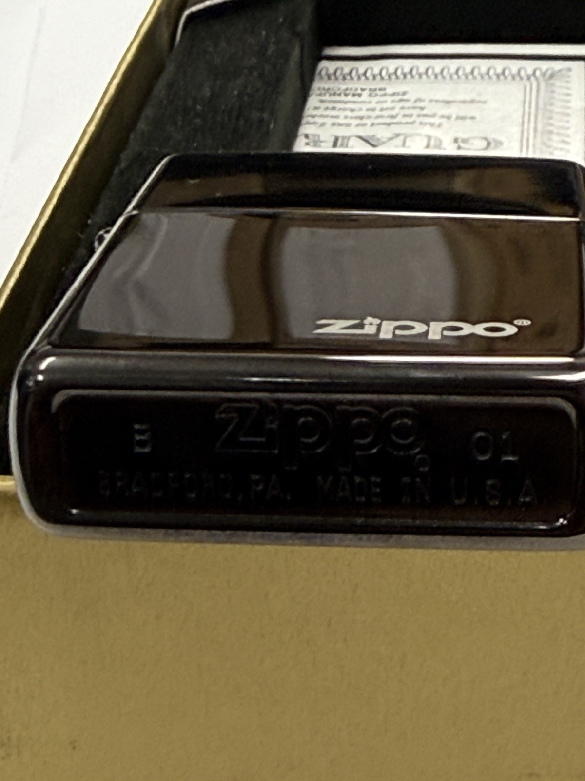 ZIPPO 2001 BLACK ICE LIGHTER UNFIRED W/ CASE XX BONE PEANUT KNIFE SET N BOX #275