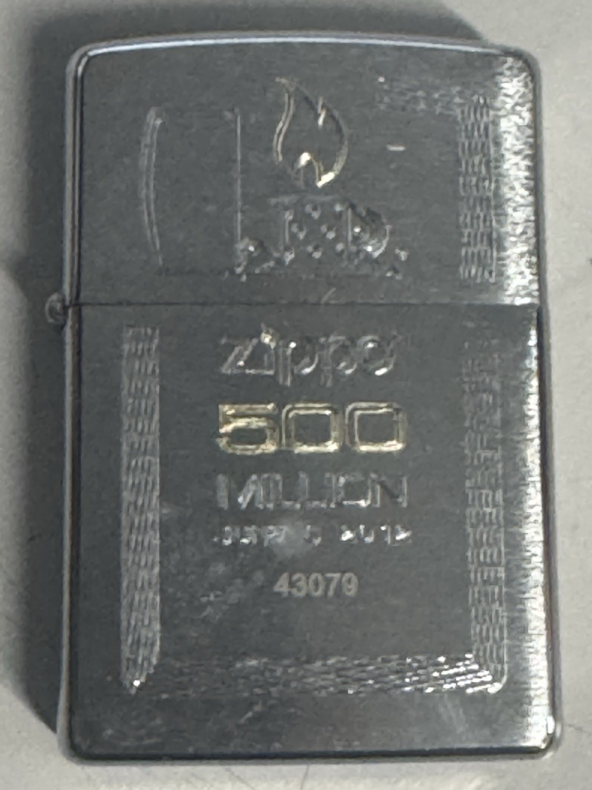ZIPPO 2012 500 MILLION LIMITED EDITION BRUSHED CHROME LIGHTER SEALED IN BOX #537
