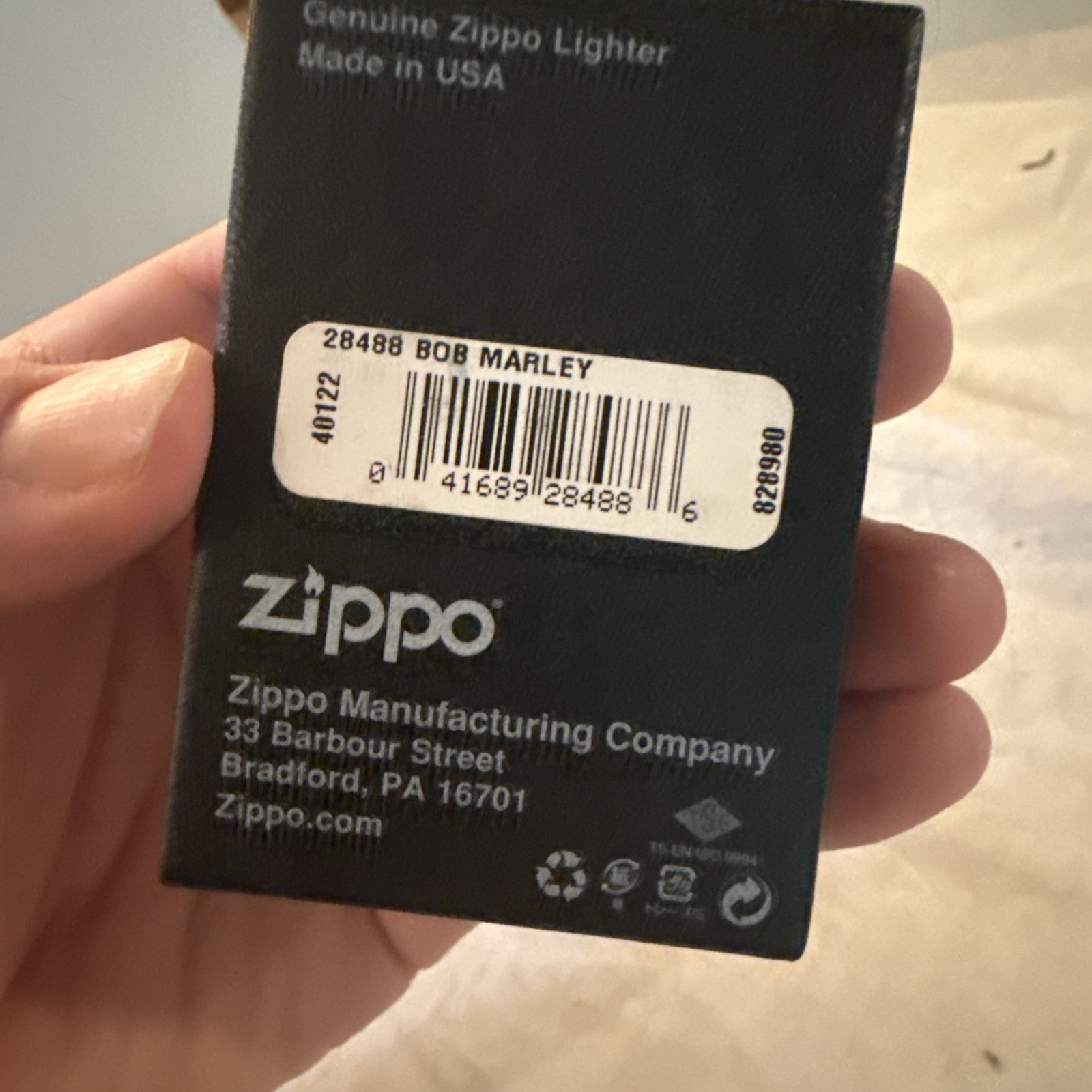 Zippo Bob Marley Portrait Street Chrome 28488 NIB orange sticker sealed