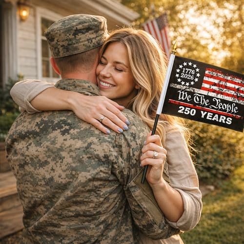 20 Pack American Flags for Outside Decorations – 250 Anniversary USA Flag – 5.51
