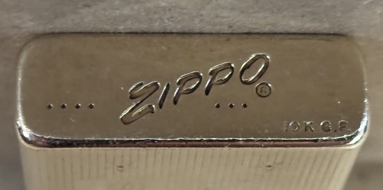 1958 Zippo Slim – 10K Gold‑Filled – Working – Vintage Monogrammed Lighter