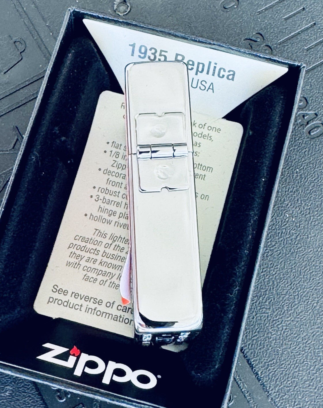 Zippo 1935 Replica Art Deco Flame Lighter Limited Edition 1 Of 66 Retired New
