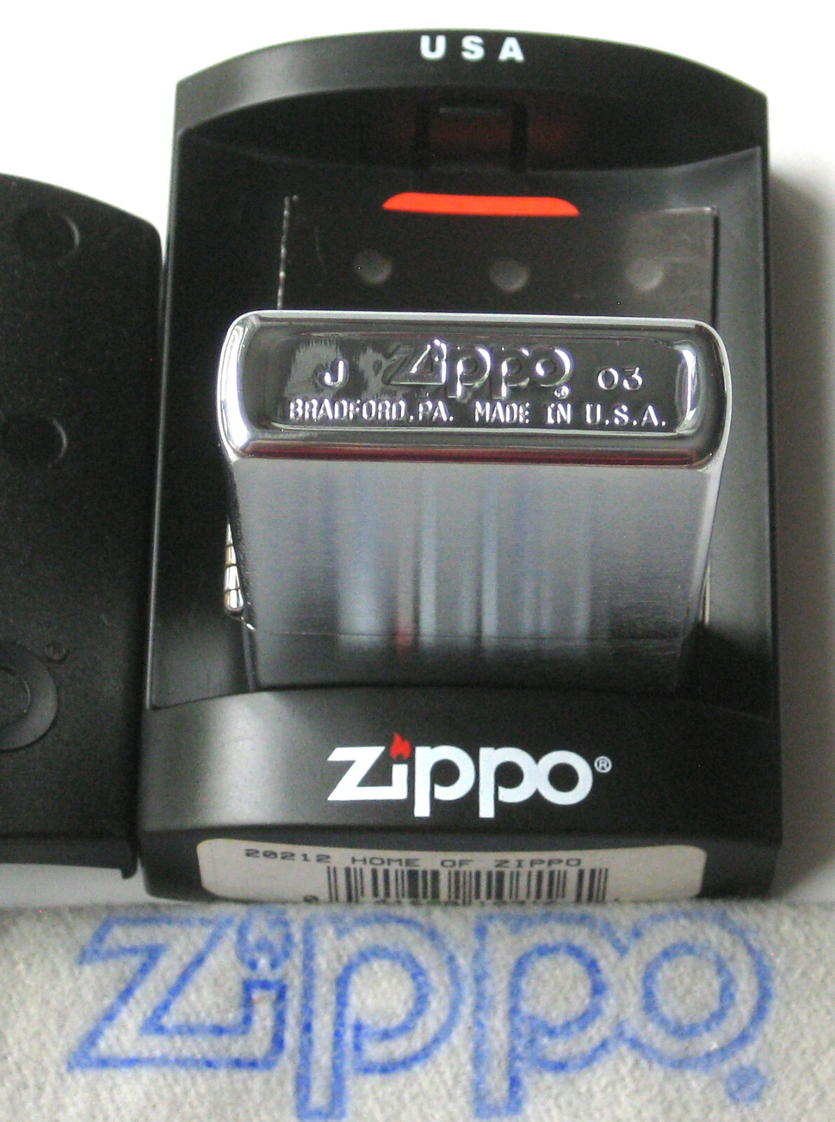 ZIPPO PREVIOUSLY COLLECTED Not Used ADVERTISING Lighter HOME OF WINDPROOF 2003