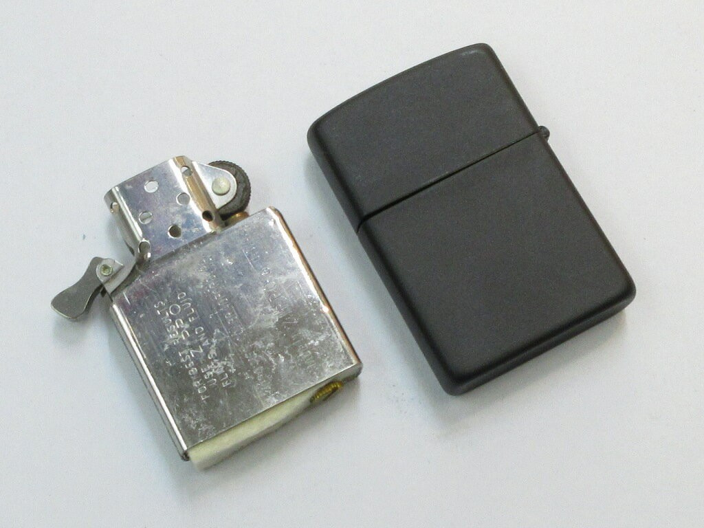 Vintage Zippo Detachement Air 160 Dakar-Ouakam Black Matte Oil Lighter Unfired