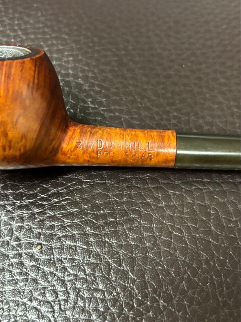 DUNHILL Wooden Pipe Set with Case 1975 Shape Code 317 Used