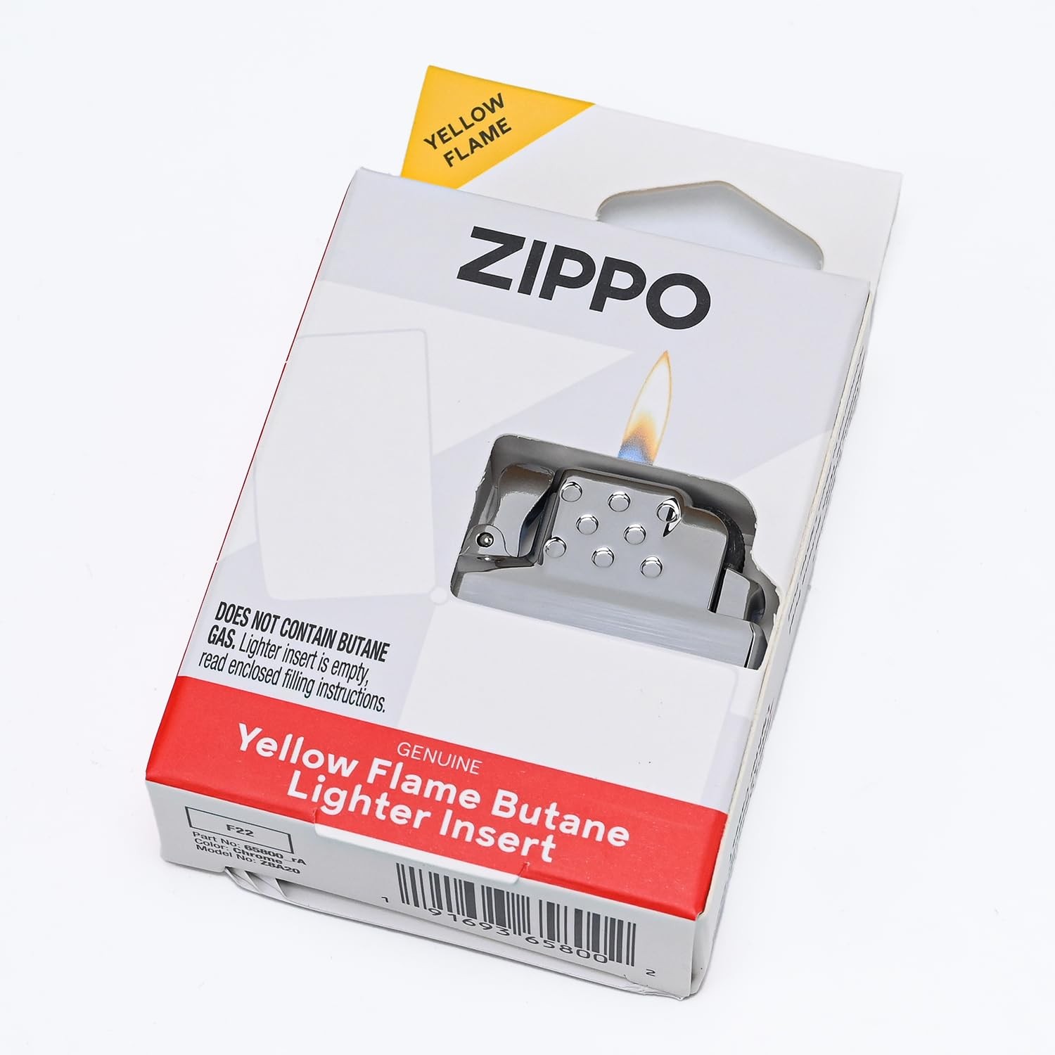 ZIPPO Butane Lighter Insert Yellow Flame Genuine Replacement Insert