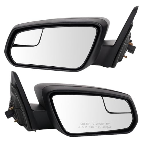Power Side Mirror Set with Spotter Glass Textured Black Driver & MRA11260