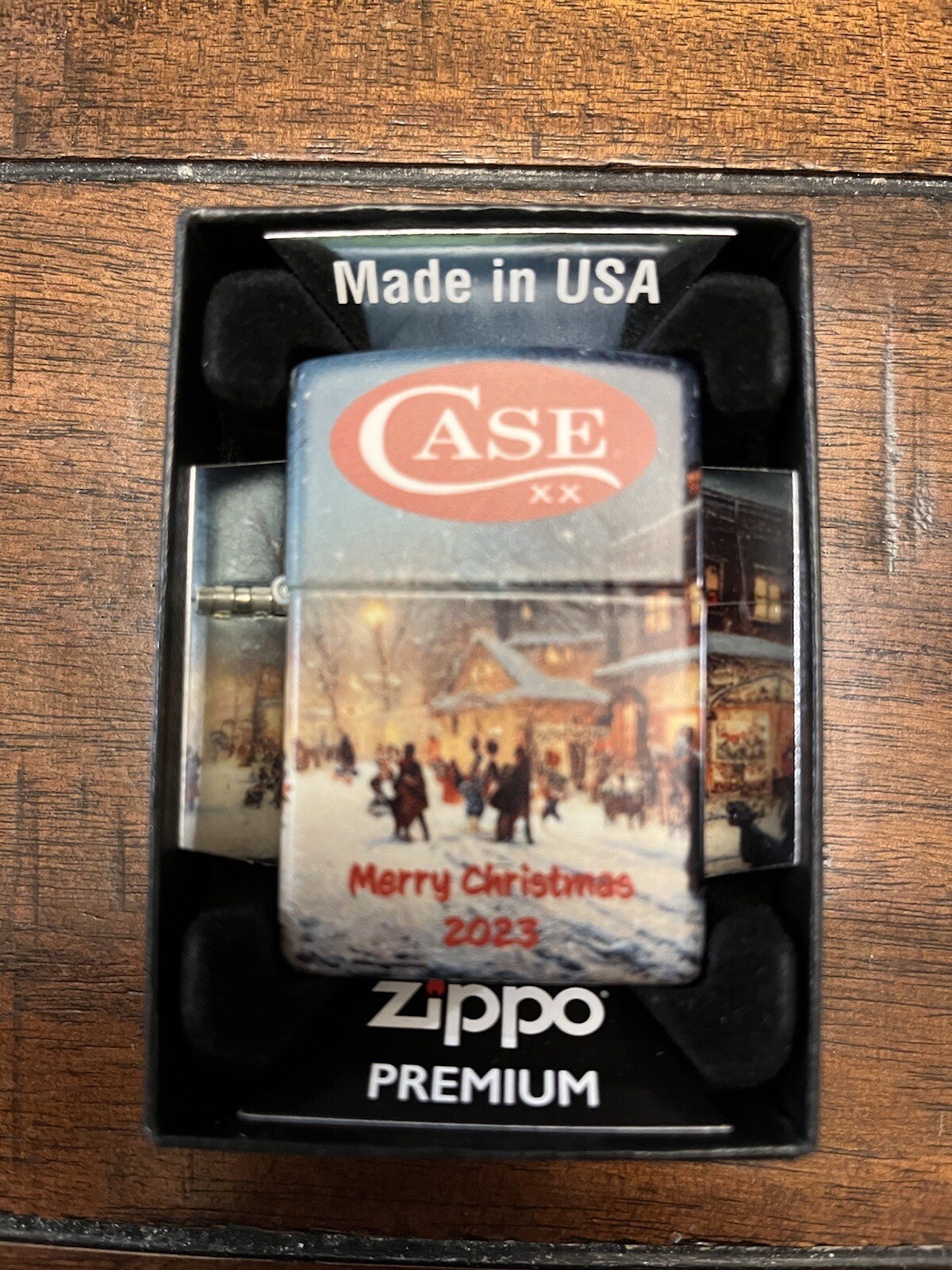 CASE XX KNIFE MERRY CHRISTMAS 540 DESIGN ZIPPO LIGHTER MINT IN BOX 2023