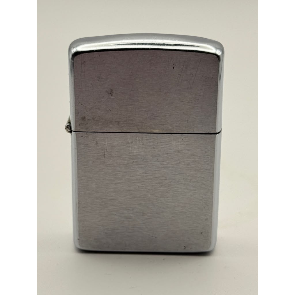 Vintage Zippo Regular Brushed Chrome Windproof Lighter Classic USA Untested