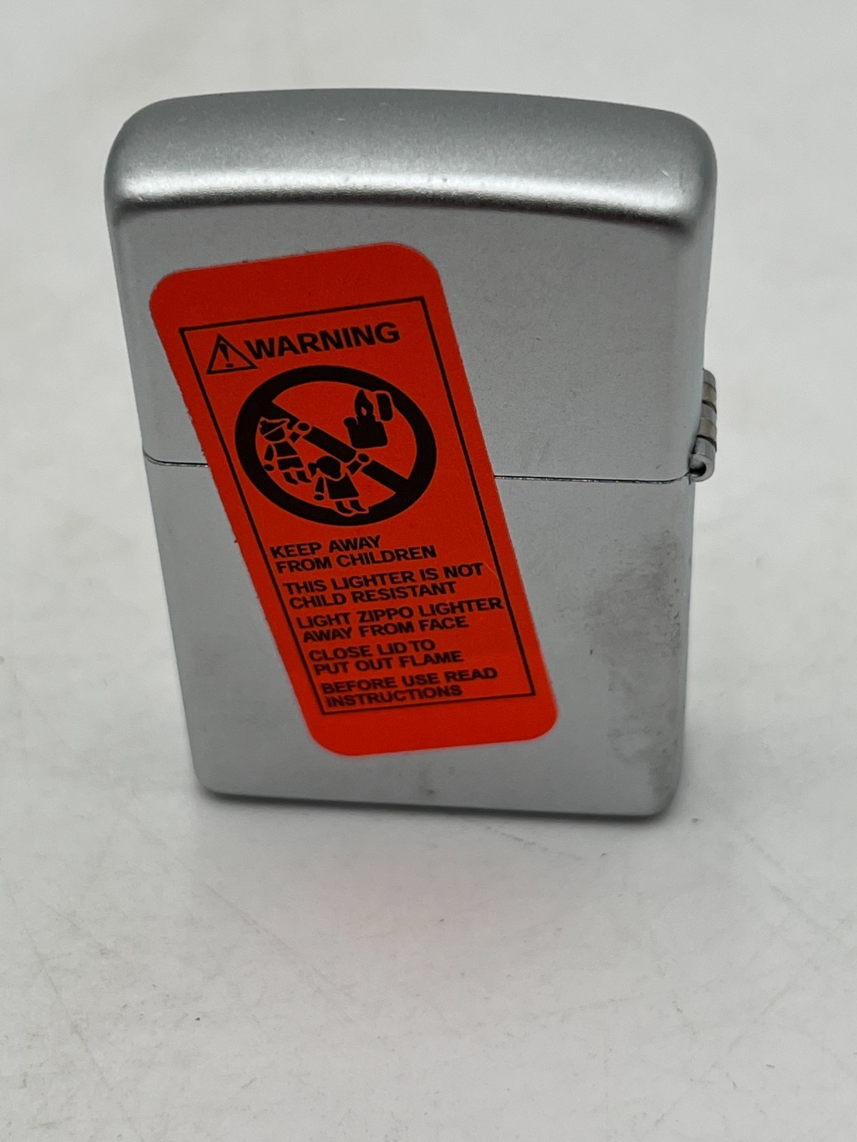 VTG Zippo Satin Chrome Windproof Lighter Jan 2005 A 05 USA New Other w Sticker