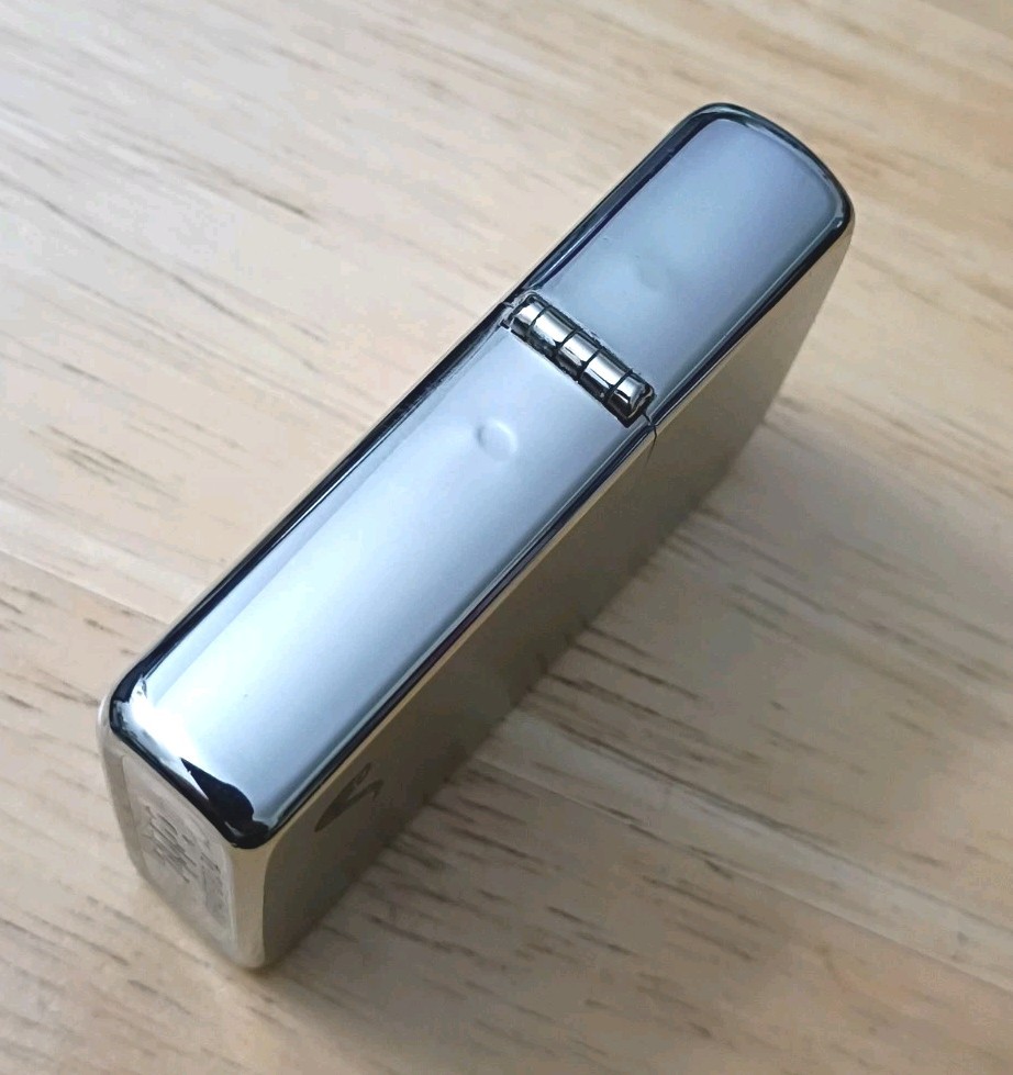 Vintage 1988 Brushed Chrome Zippo Smoking Pipe Lighter