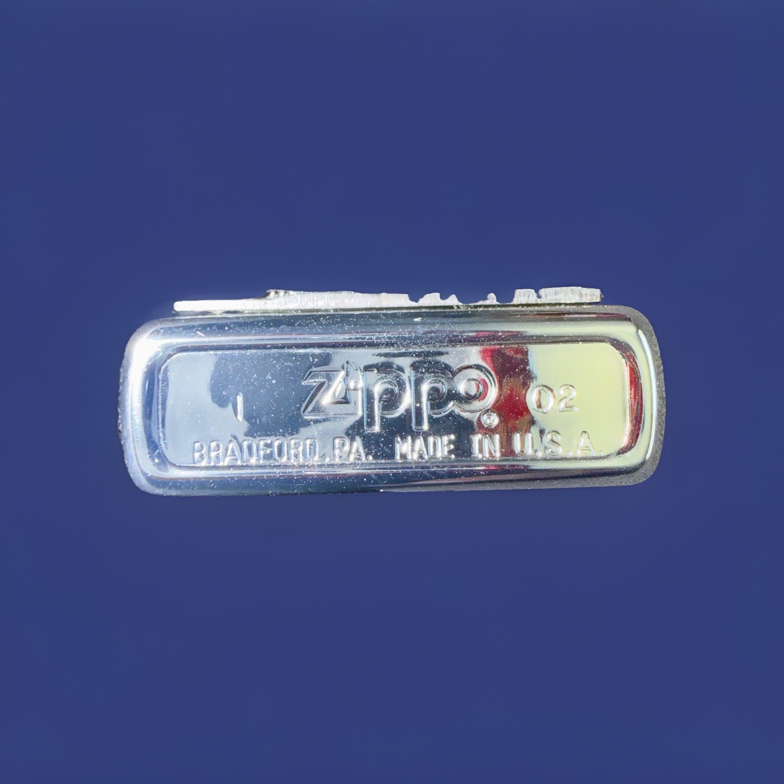 Zippo Eagle & Torch Pewter Lighter #600 2002 Unfired MINT Original Tin USA