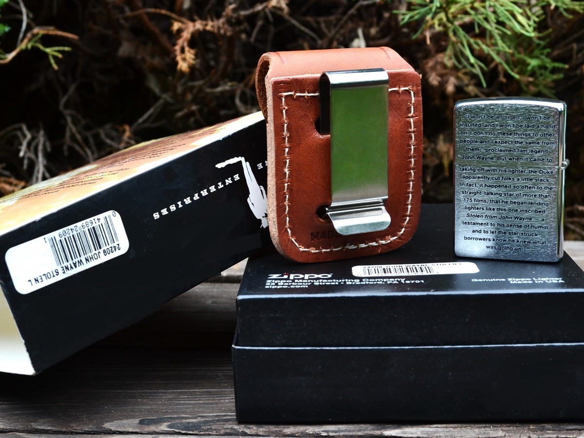 Zippo Lighter & Pouch Set – Stolen From John Wayne – Limited Edition – # 24209