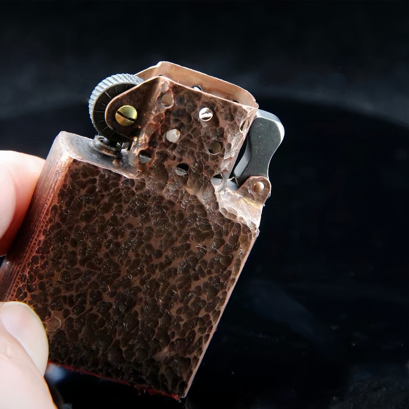 Vintage Rare Red Copper Lighter Insert Flint Wheel Ignition FOR ZIPPO Lighters
