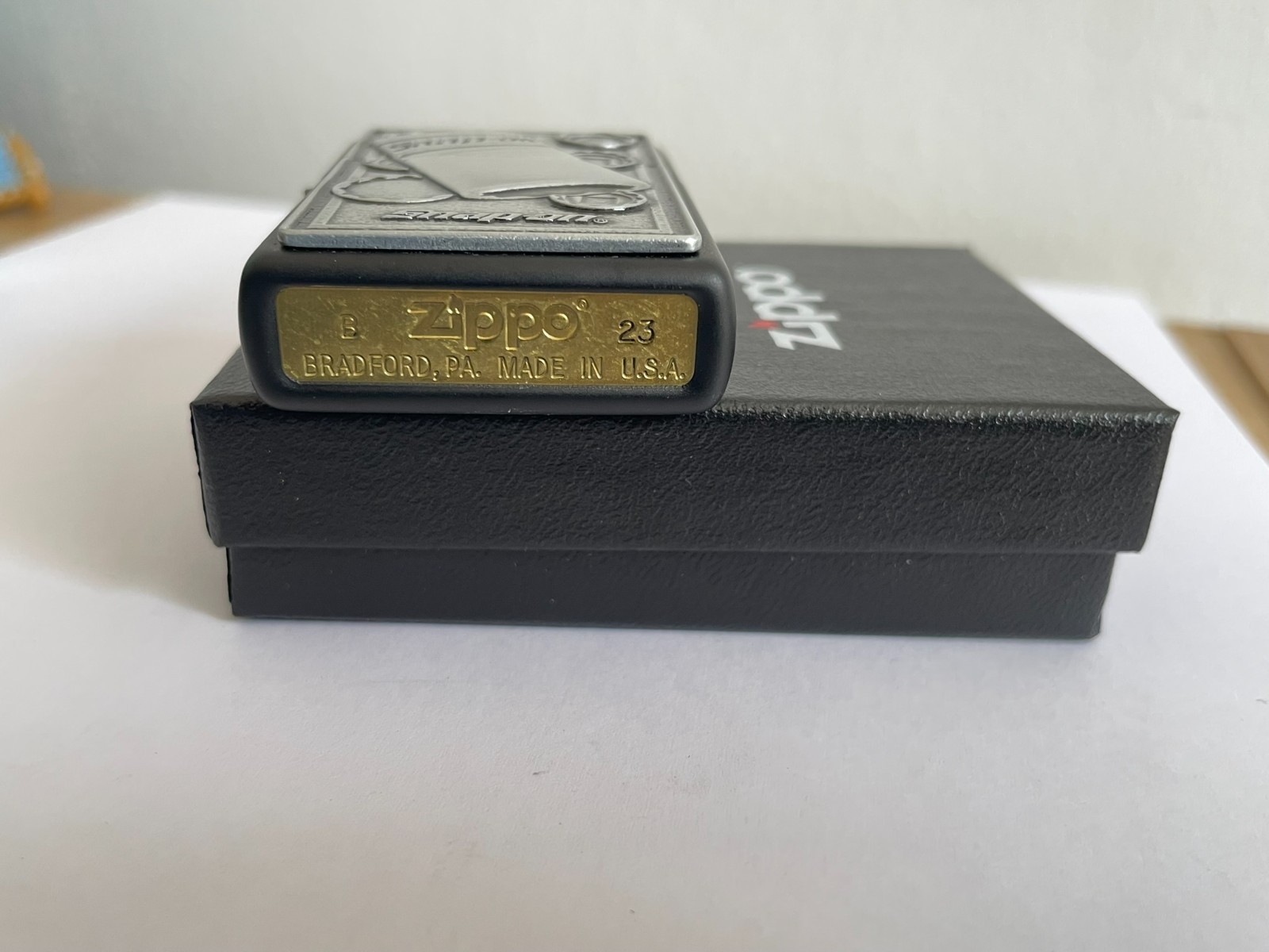 (New) ZIPPO LIGHTER – 2023 SNAP ON TOOLS RATCHET Black Matte BOXED & UNFIRED