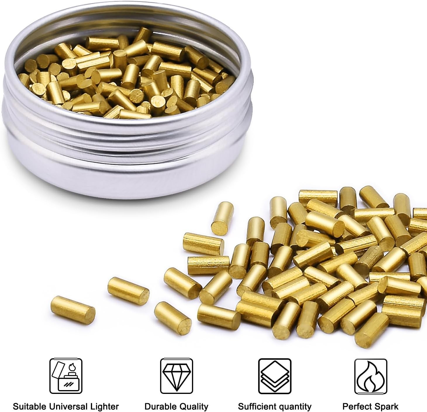 200 Pcs Universal Lighter Replacement Flint Refills Compatible with Most Lighter