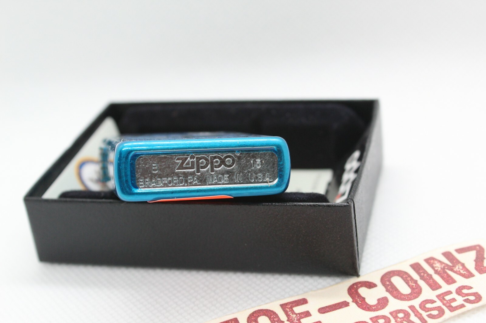 USN ANCHOR US NAVY ZIPPO LIGHTER BLUE PAINTED FINISH #28580 BOXED. NEW