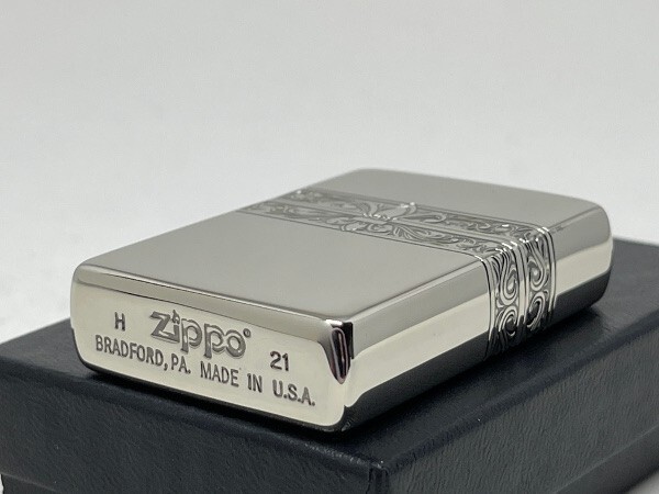 Zippo Oil Lighter Classic Lily Arabesque Silver 2NI-3YURI Regular Case Japan NEW