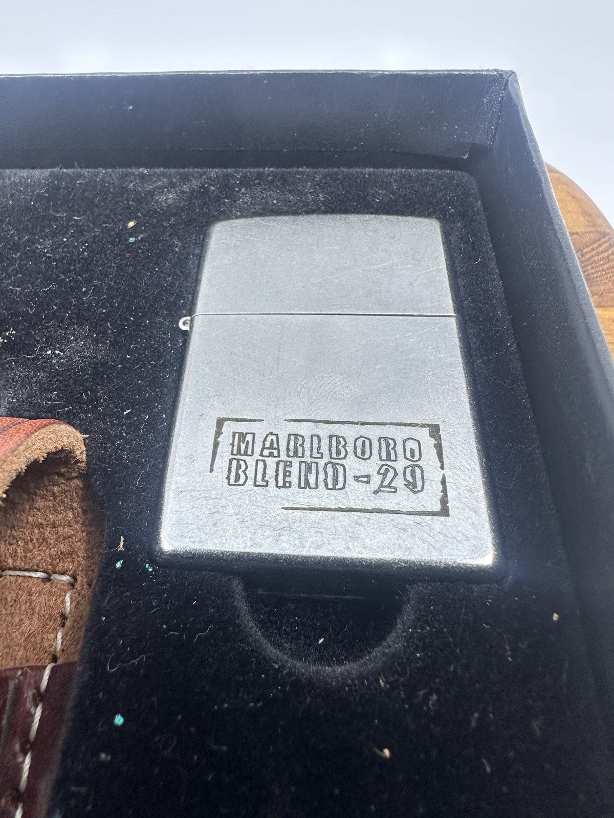 Rare Marlboro Blend 29 Zippo Lighter Used Condition With Belt Holster HTF