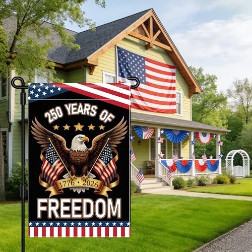 250th Anniversary USA Garden Flag – 250 Years of Freedom USA Flag with a Flag
