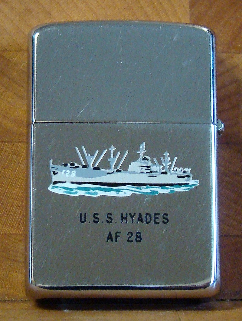 1960 USS Hyades (AF-28) Stores Ship Zippo Town and Country 2 Sided