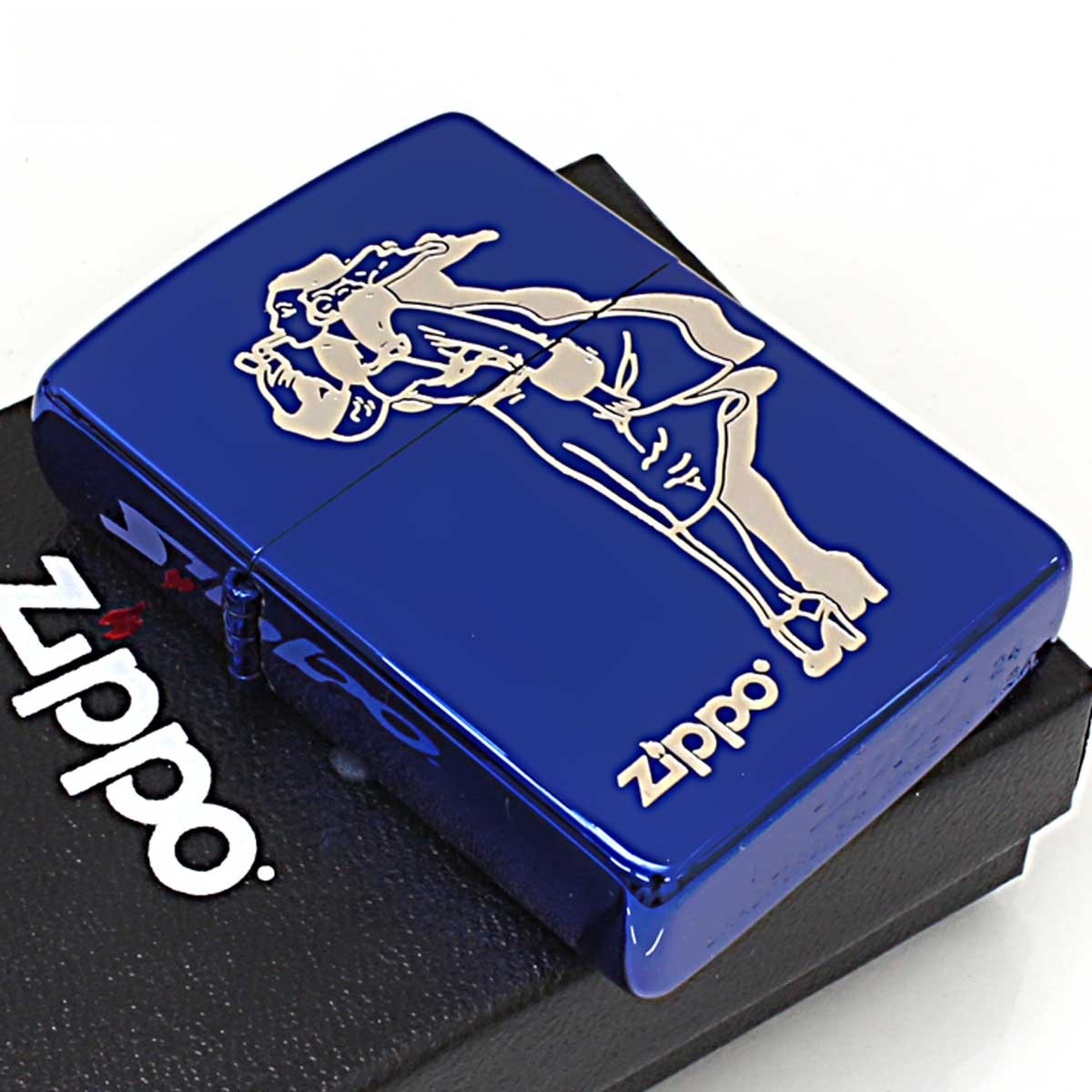 Zippo Lighter CASE ONLY Classical Windy Blue BL Ion Present Gift