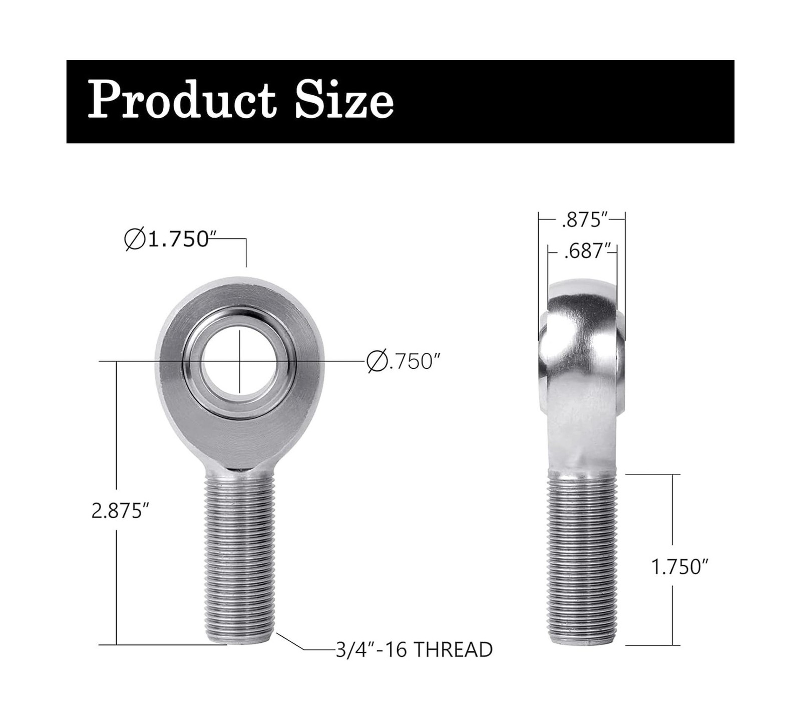 3/4” Heim Joints Rod End Kit, 0.750” Chromoly Joints Panhard kit Rig