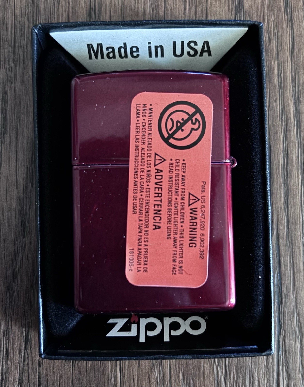 Send Noods Candy Apple Red Zippo Lighter-New