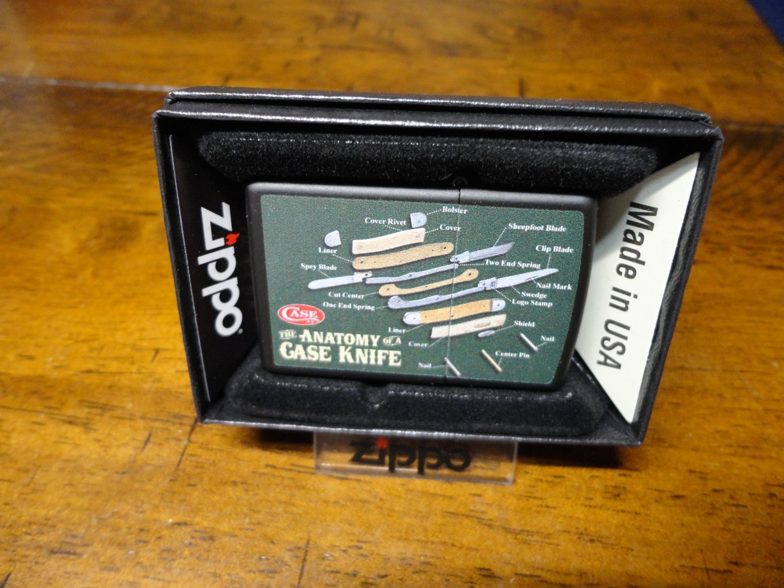 THE ANATOMY OF A CASE XX KNIFE ZIPPO LIGHTER MINT IN BOX