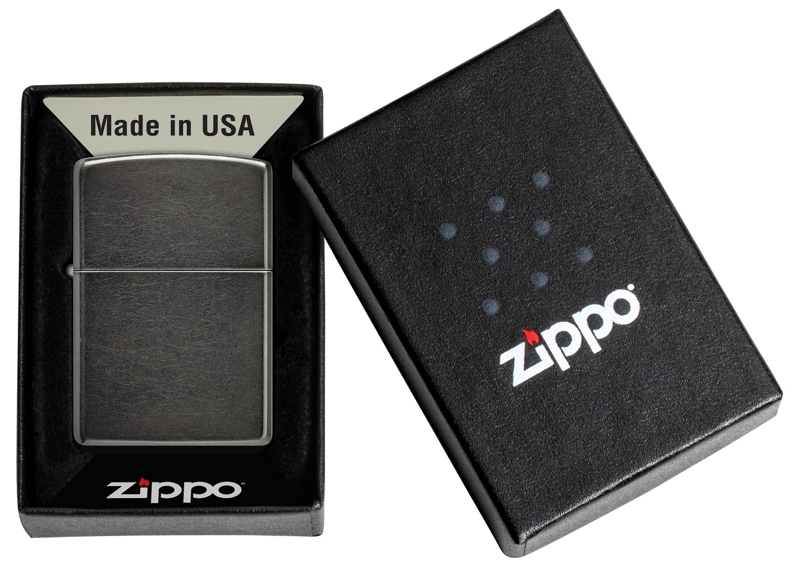 Zippo Classic Gray Design Windproof Pocket Lighter, 28378