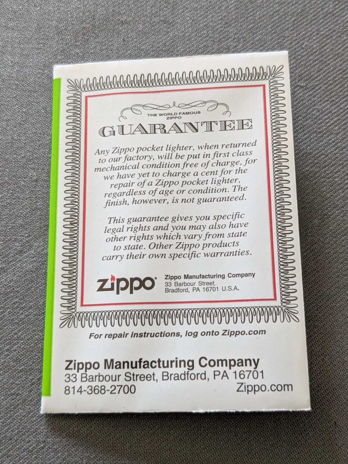 2012 ZIPPO ENTHUSIAST NETWORK CLUB MEMBER 1941 REPLICA ZIPPO LIGHTER MIB #41/200